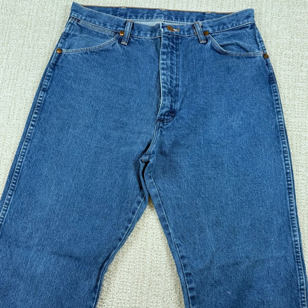 Wrangler Mens 34x36 (Actual 32x32) Blue Cowboy Cut Original Fit Jeans 13MWZPW
